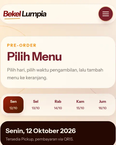Preview Pilih Menu